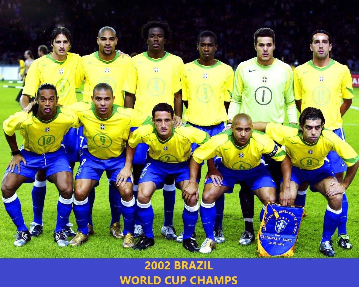 2002 Brazil Team Keychain Soccer Picture World Cup Champs