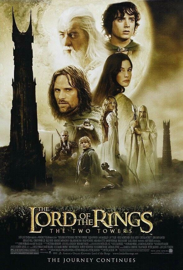 2002 Lord Of The Rings The Tow Towers Frodo Sam Aragorn Legolas Gandalf