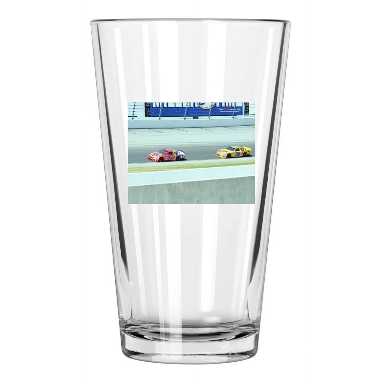 2002 Nascar Drivers Ricky Craven & Ken Schrader Chicago Pint Beer Drinking Glass