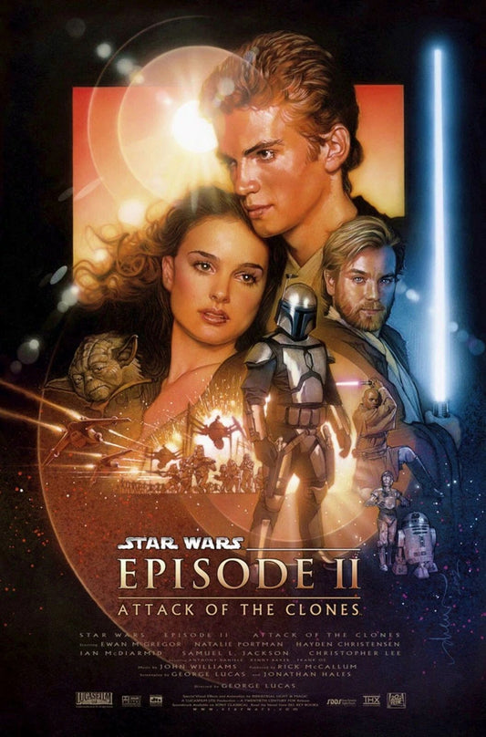 2002 Star Wars Episode Ii Attack Of The Clones Movie Magnet Anakin & Padme