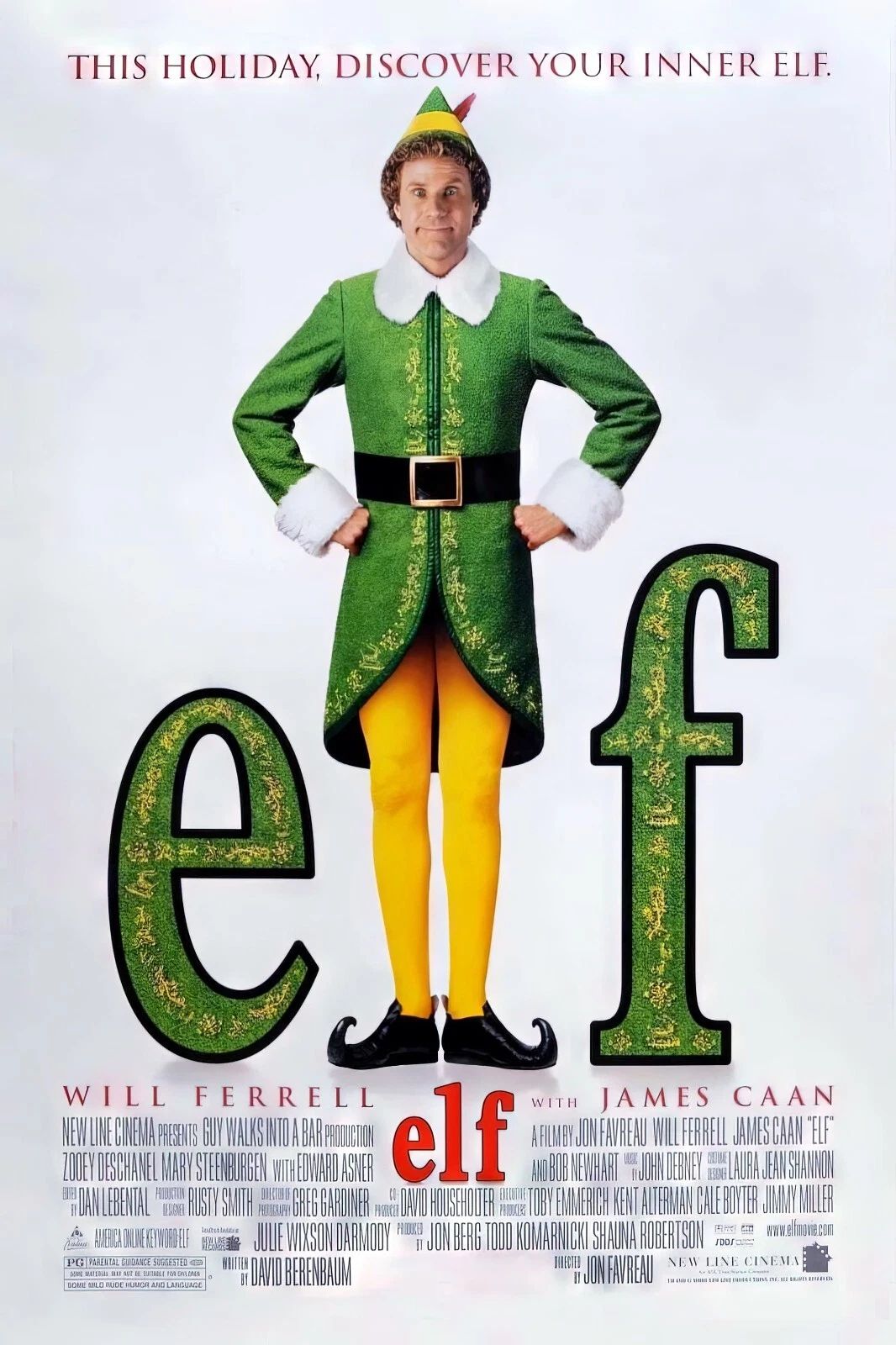 2003 Elf Movie Keychain Will Ferrell Buddy Santa Papa Elf Christmas