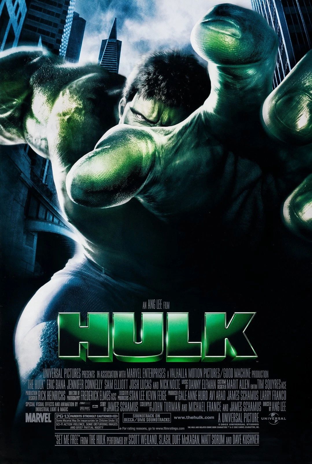 2003 Hulk Movie Keychain Eric Bana Jennifer Connelly Marvel