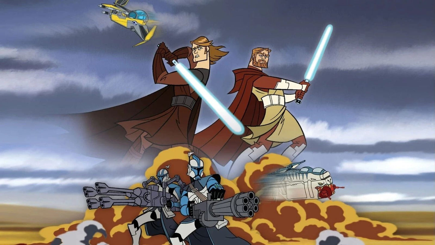 2003 Star Wars Clone Wars Movie Magnet Anakin Obi Wan Asajj Ventress