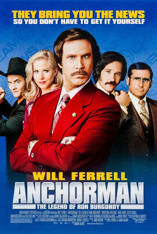 2004 Anchorman The Legend Of Ron Burgundy Movie Poster Will Ferrell
