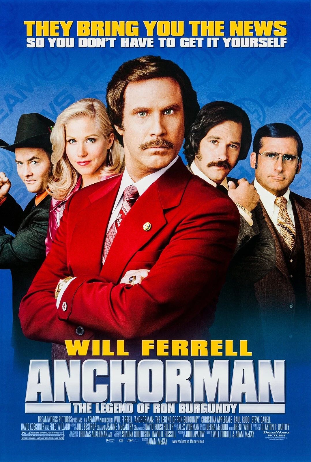 2004 Anchorman The Legend Of Ron Burgundy Movie Magnet Will Ferrell