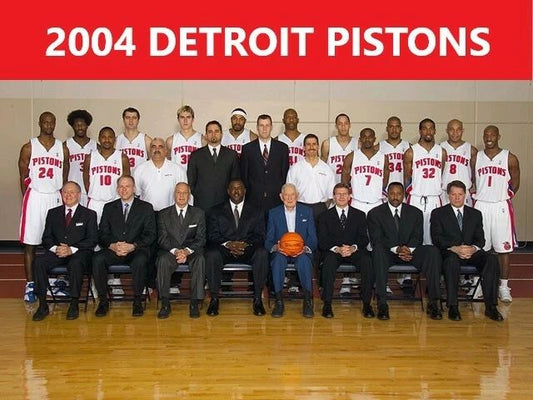 2004 Detroit Pistons Team Keychain Basketball Picture Nba Champs