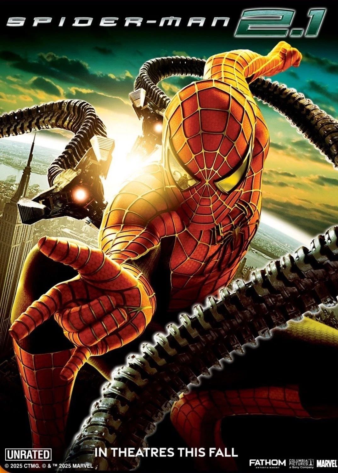 2004 Spiderman 2.1 Movie Poster Peter Parker Tobey Mcguire Marvel