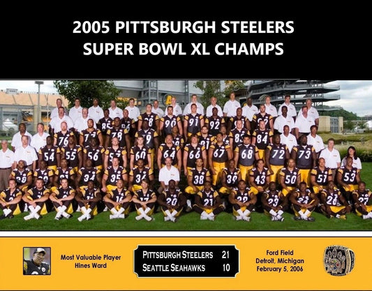 2005 Pittsburgh Steelers Team Keychain Football Picture Nfl
