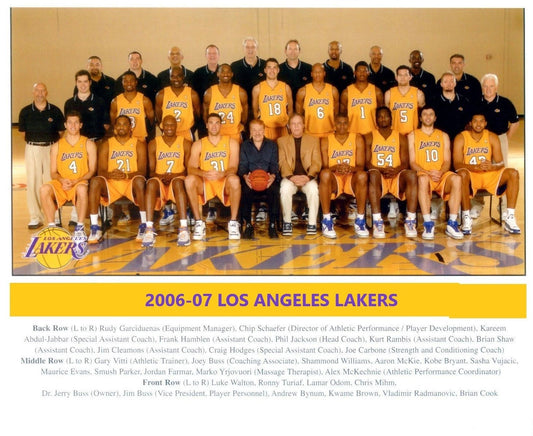 07 Los Angeles Lakers Team Photo Basketball Picture Nba La