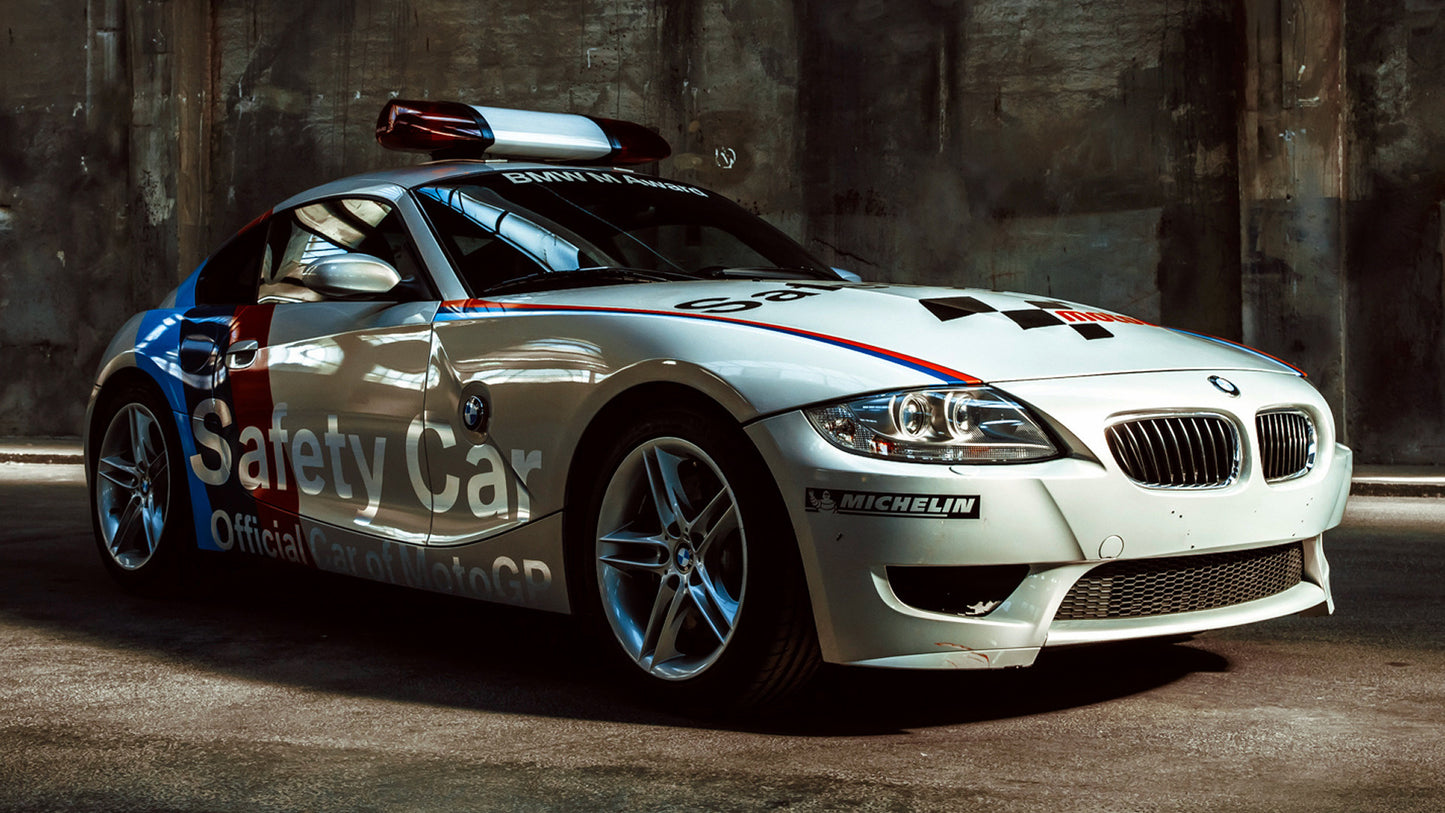 Bmw Z4 M Coupe Motogp Safety Car Hd Art Print Poster