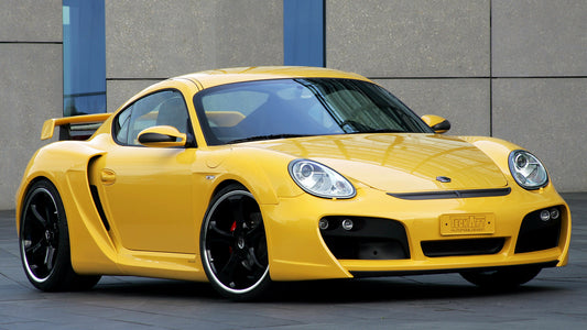 Porsche Cayman S Widebody By Techart Hd Art Keychain