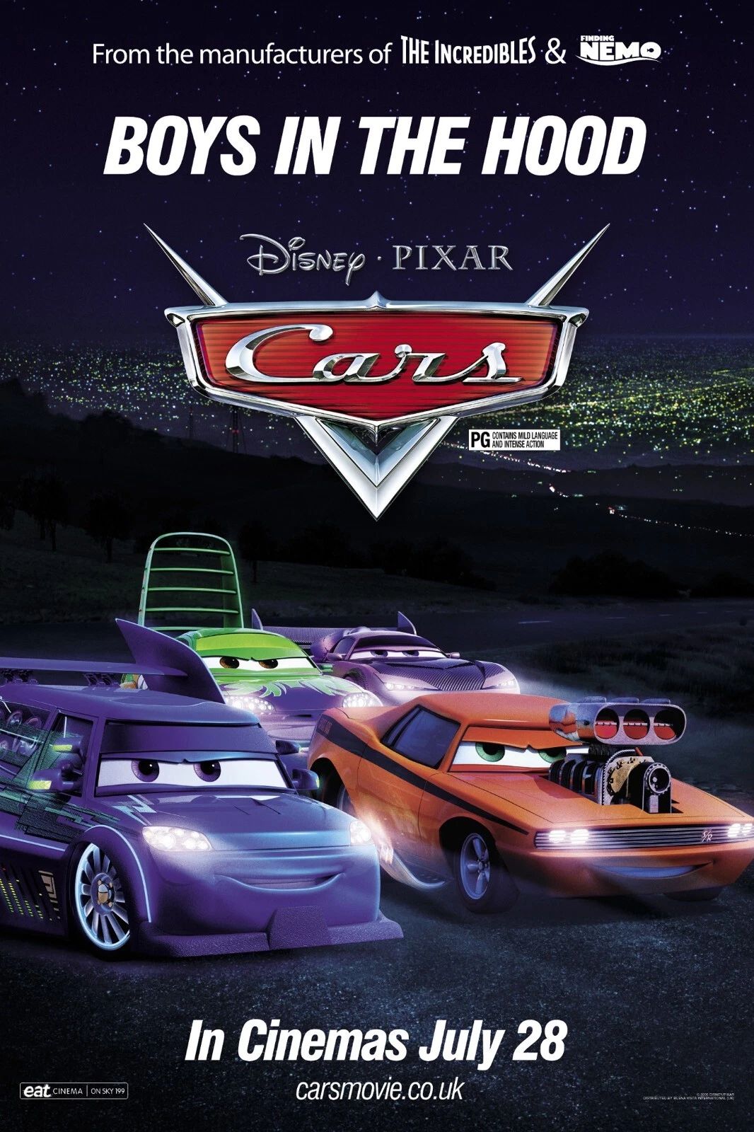2006 Disney Pixar Cars Movie Magnet Boost Snot Rod Lightning Mcqueen