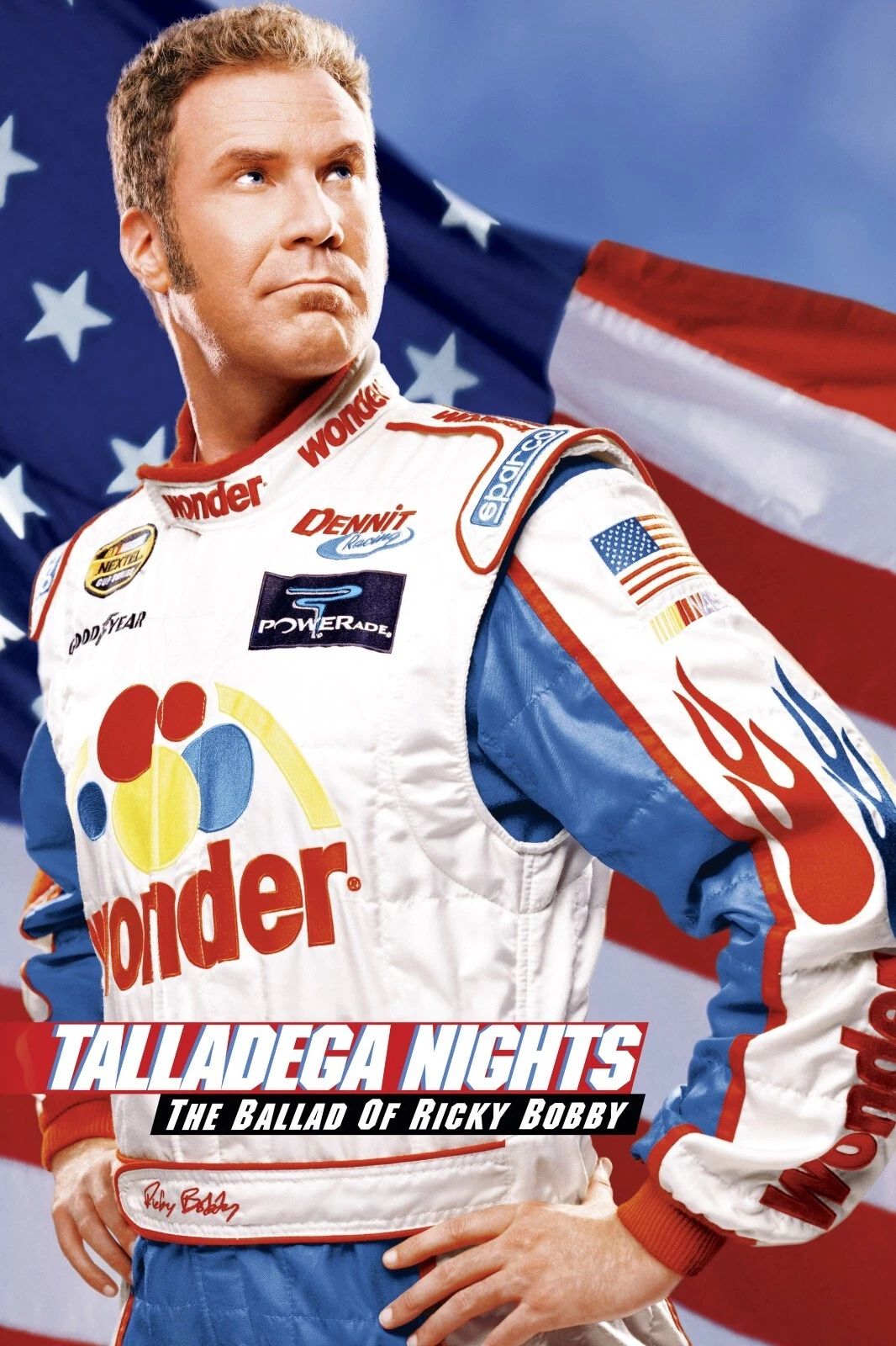 2006 Talladega Nights Keychain Will Ferrell Ricky Bobby Shake N Bake
