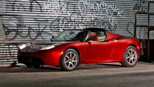 Tesla Roadster Hd Art Keychain