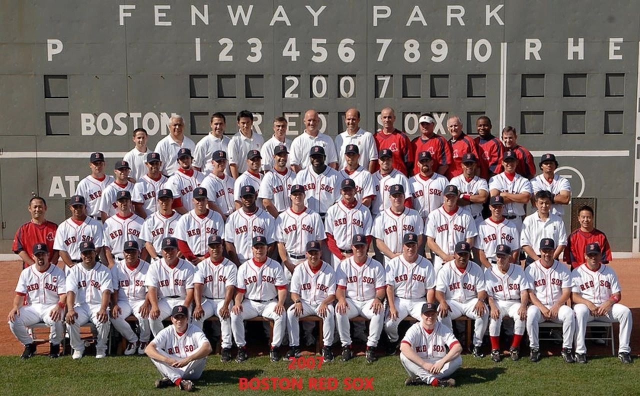 2007 Boston Red Sox Team Magnet Baseball Mlb Picture World Champs Wide Borde