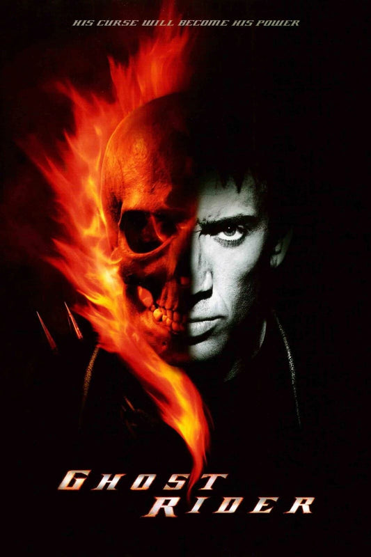 2007 Ghost Rider Movie Poster Nicolas Cage Johnny Blaze Eva Mendes