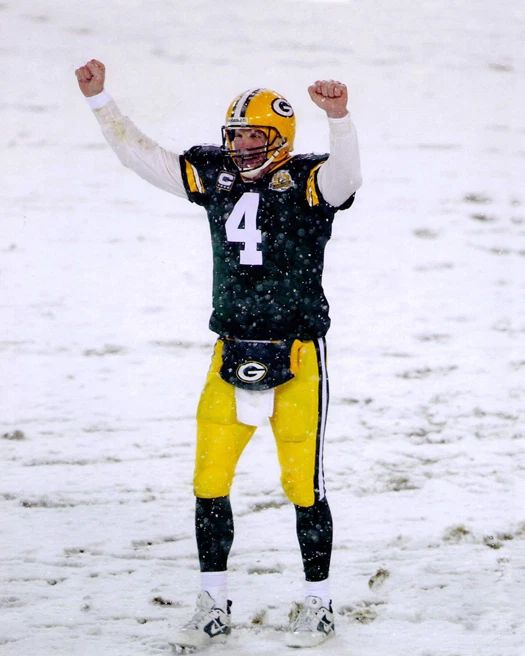 2007 Green Bay Packers Brett Favre Glossy Magnet Snow Print Playoffs Magnet