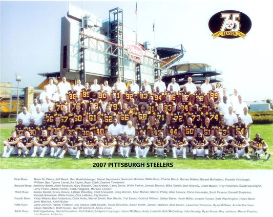 2007 Pittsburgh Steelers Team Photo Nfl Football Picture
