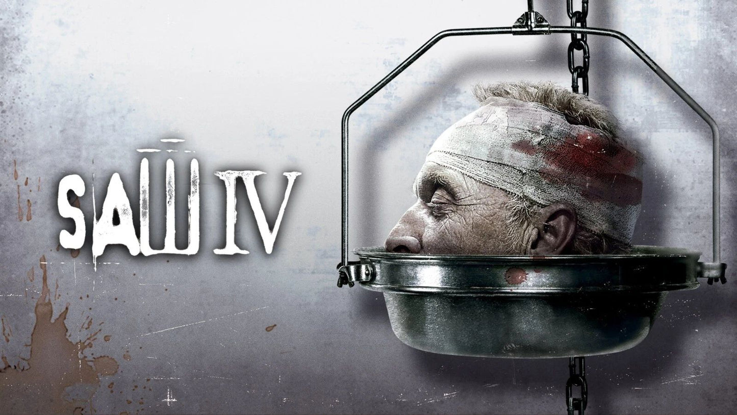 2007 Saw Iv Movie Poster Horror Jigsaw Tobin Bell Donnie Wahlberg