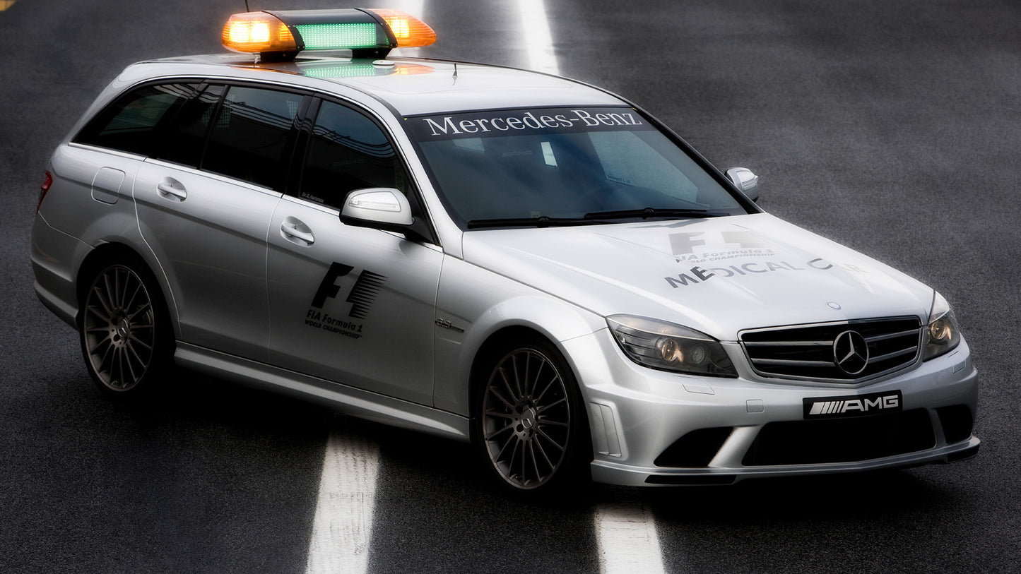 Mercedes Benz C Amg Estate F1 Medical Car Hd Art Print Poster