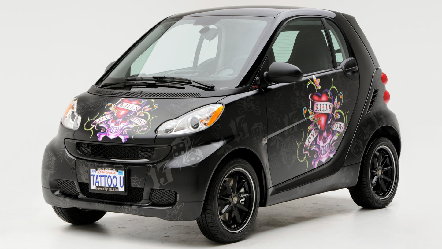 Smart Fortwo By Ed Hardy Hd Art Keychain