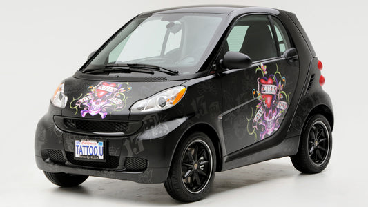 Smart Fortwo By Ed Hardy Hd Art Keychain