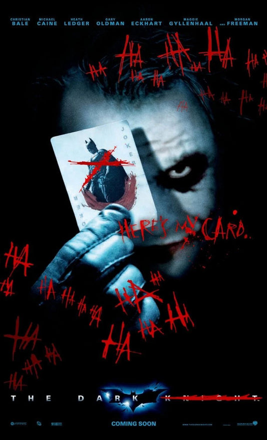 2008 Batman The Dark Knight Movie Poster Print Joker Heath Ledger Gotham Dc