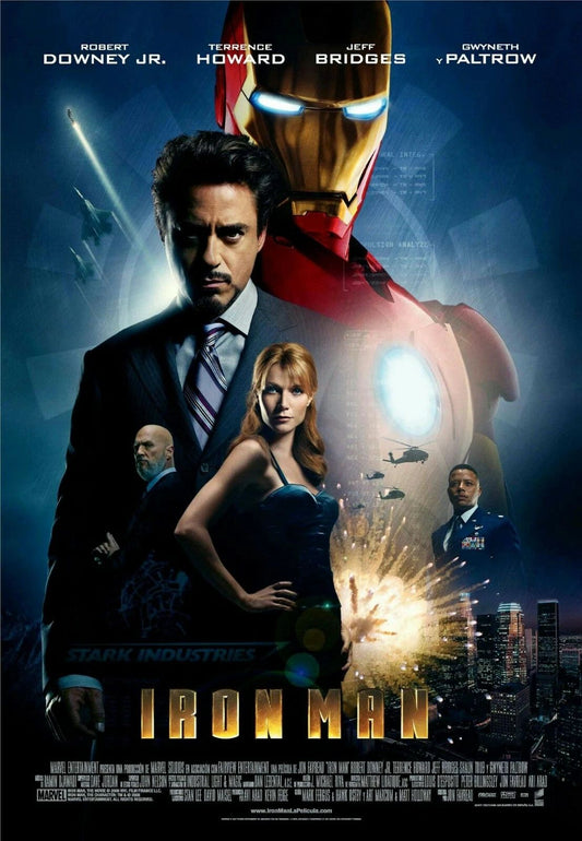 2008 Iron Man Movie Keychain Tony Stark Robert Downey Jr Marvel