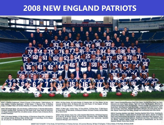 2008 New England Patriots Team Photo Football Picture Nfl