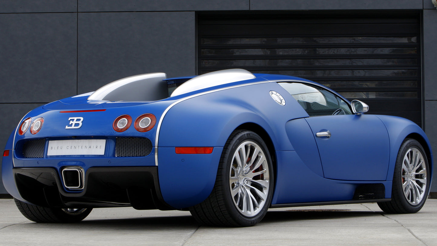 Bugatti Veyron Bleu Centenaire Hd Art Keychain