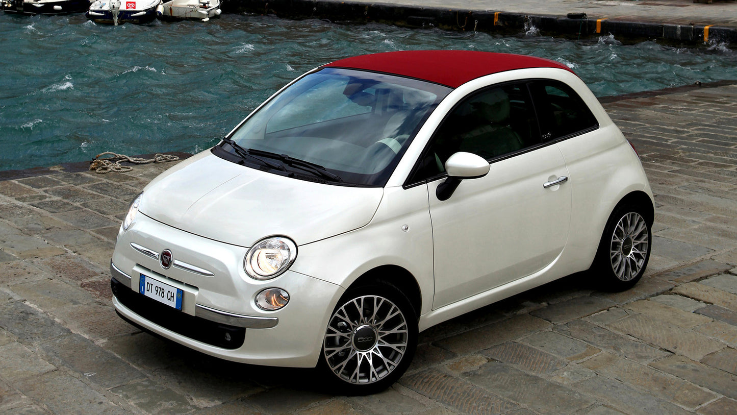 Fiat 500C Hd Art Keychain