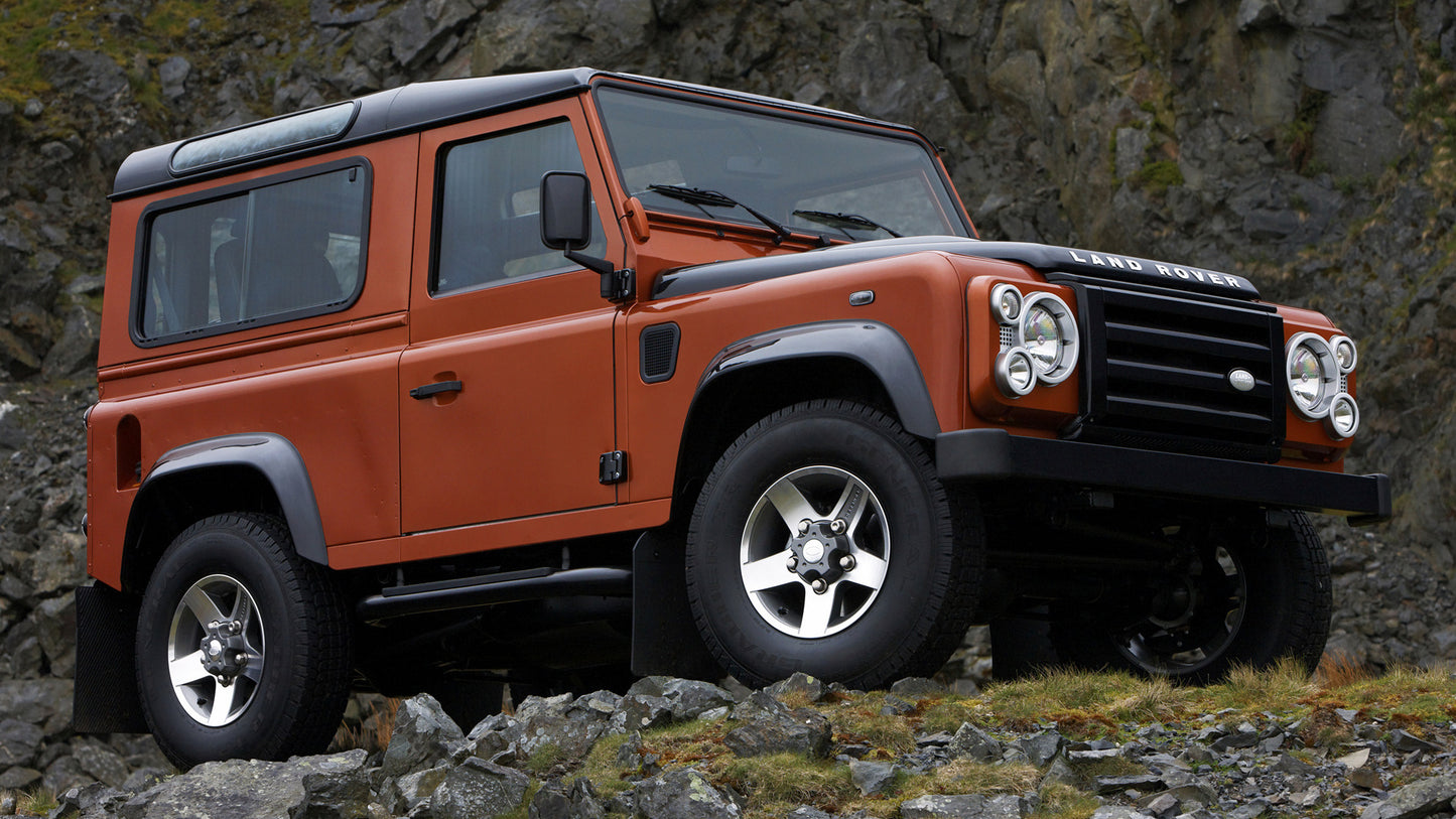 Land Rover Defender Fire Hd Art Print Poster