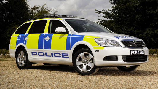 Skoda Octavia Estate Police Uk Hd Art Keychain