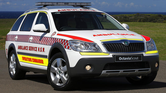 Skoda Octavia Scout Ambulance Au Hd Art Keychain