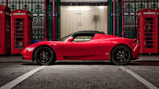 Tesla Roadster Sport Uk Hd Art Keychain