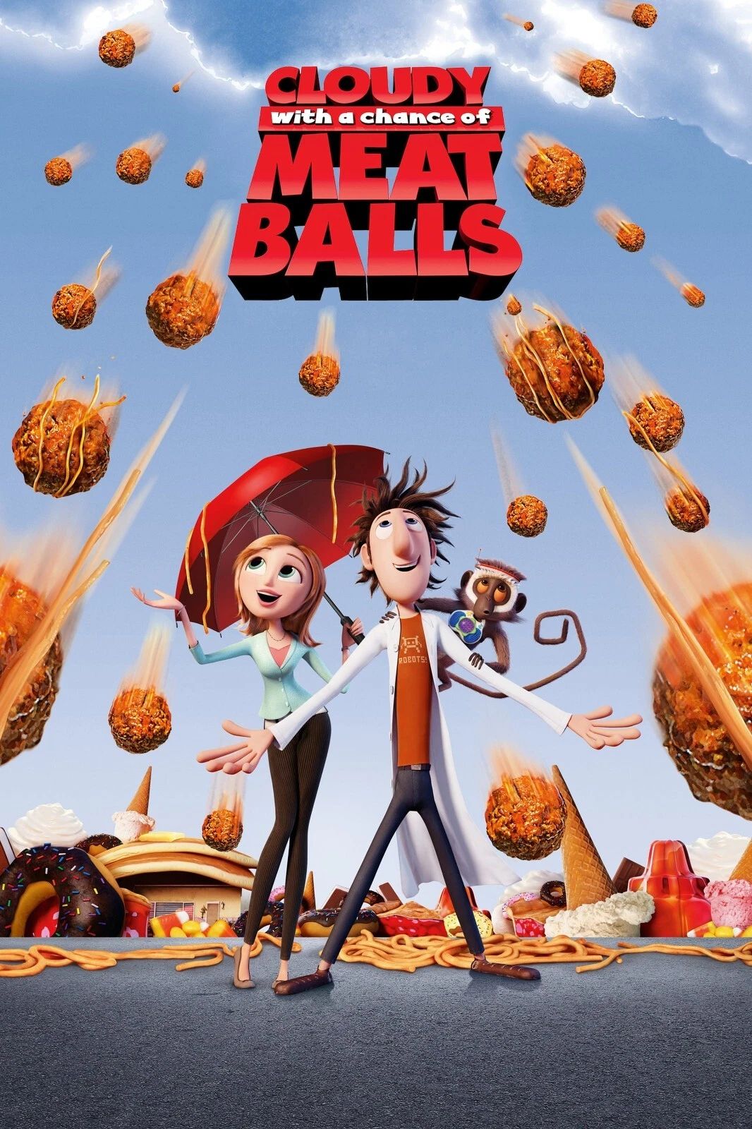 2009 Cloudy With A Chance Of Meatballs Movie Keychain Bill Hader Mr. T
