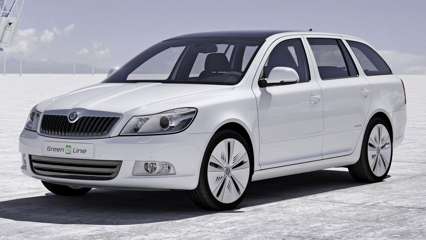 Skoda Octavia Green E Line Concept Hd Art Keychain