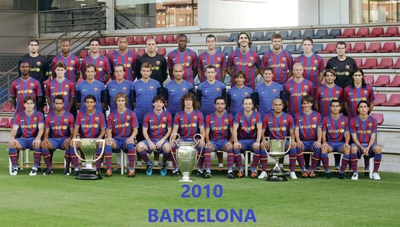 2010 Barcelona Team Photo Bc Soccer Football Picture