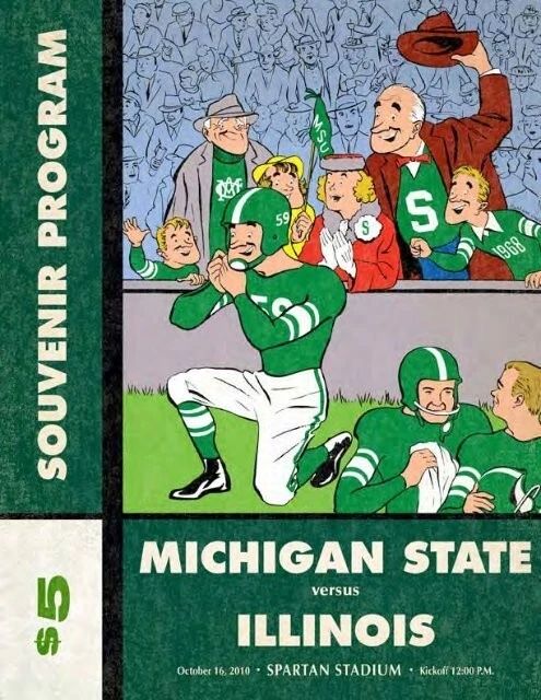 2010 Michigan State Spartans Vs Illinois Fighting Illni Football 300 PCS Jigsaw