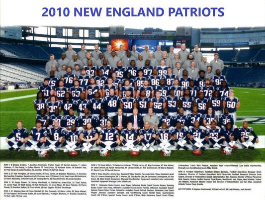 2010 New England Patriots Team Keychain Football Picture Nfl