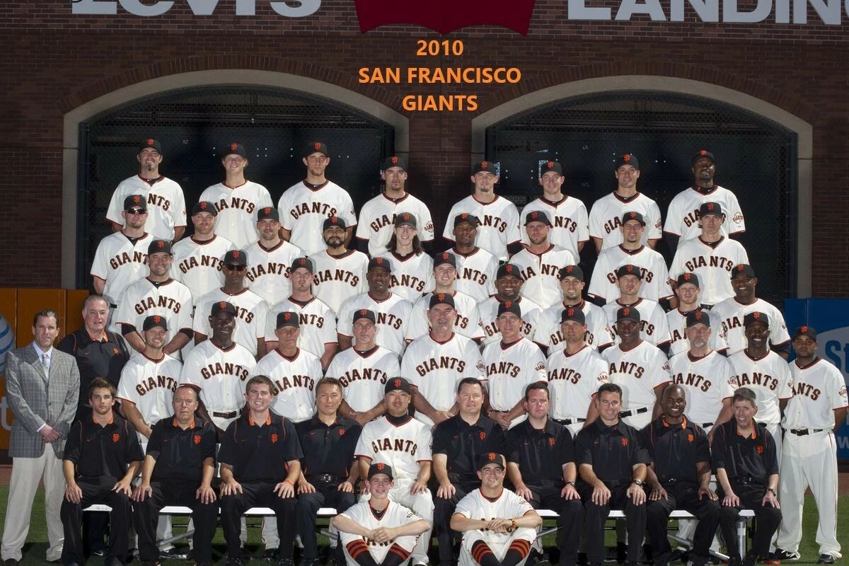 2010 San Francisco Giants Team Photo Baseball Picture Wide Border