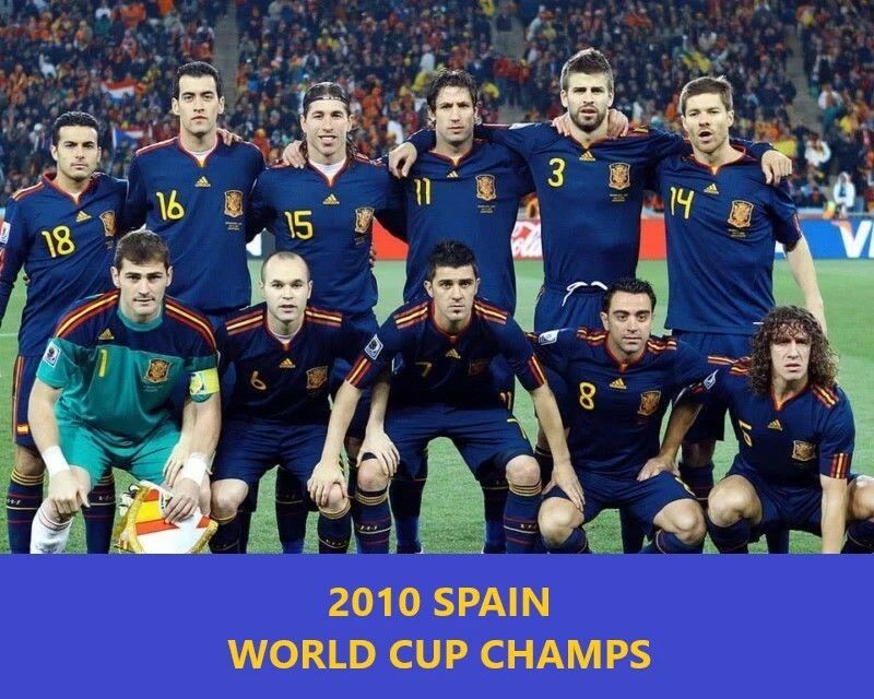 2010 Spain Team Magnet Soccer Picture World Cup Champs