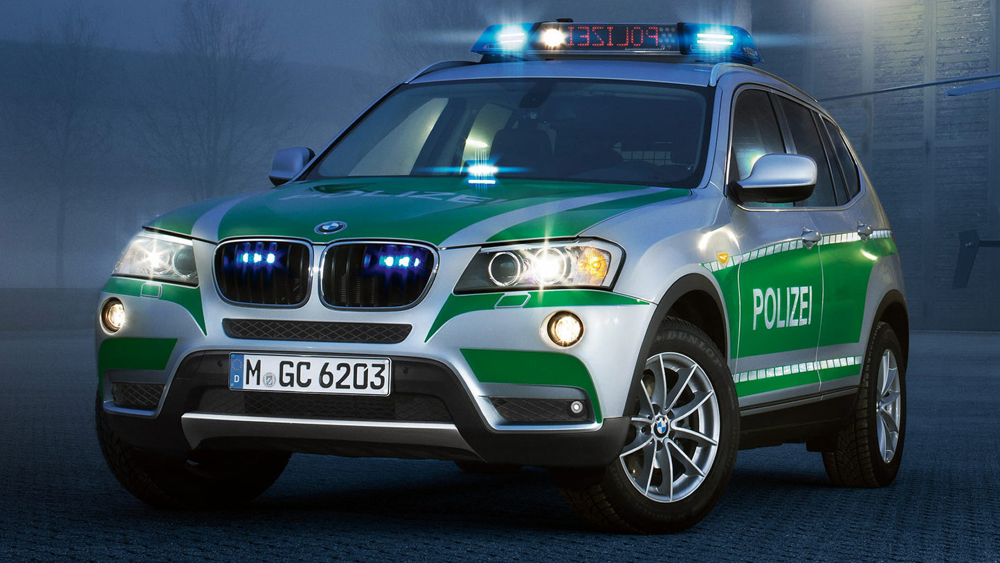 Bmw X3 Polizei Hd Art Keychain