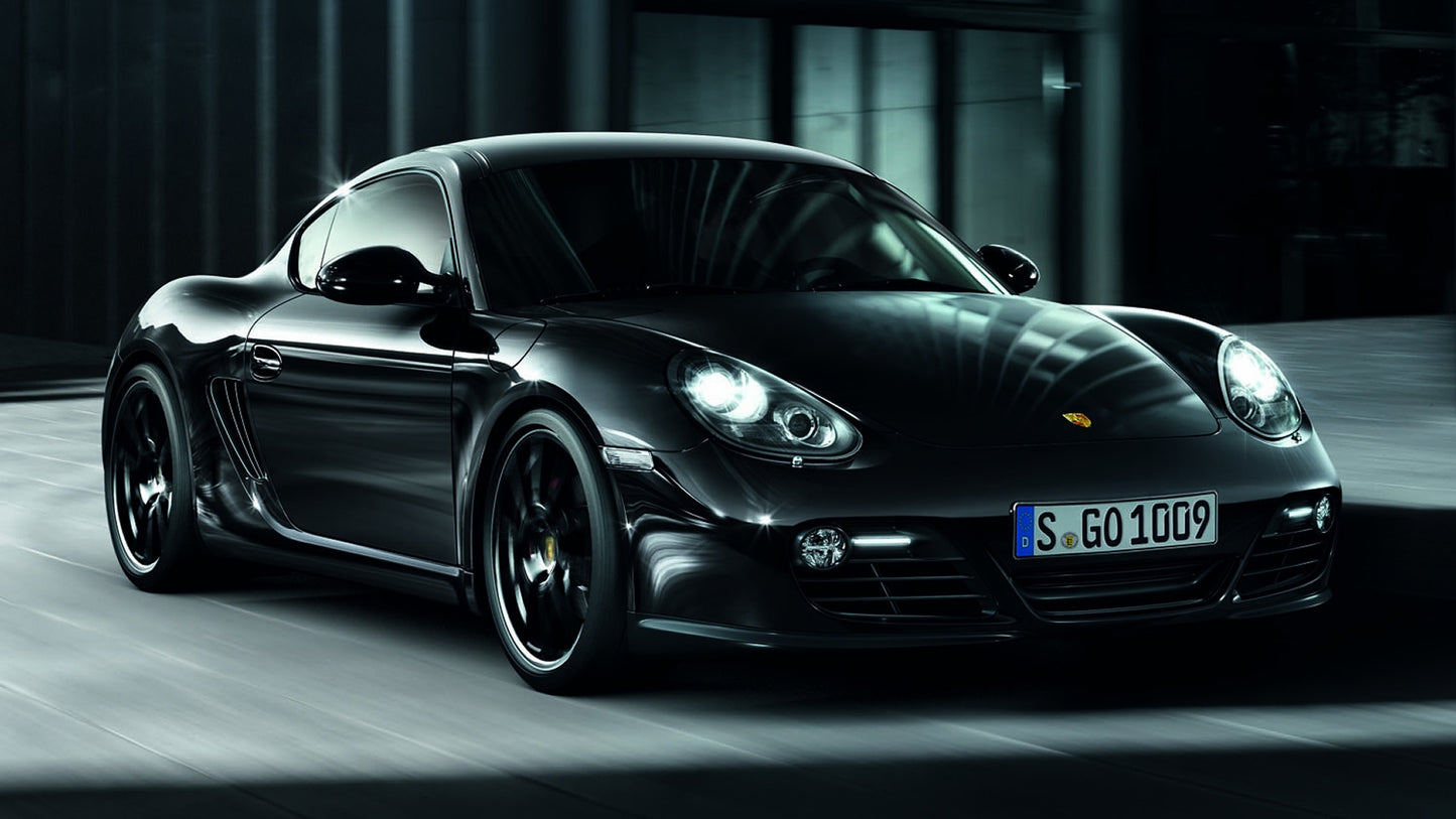 Porsche Cayman S Black Edition Hd Art Keychain