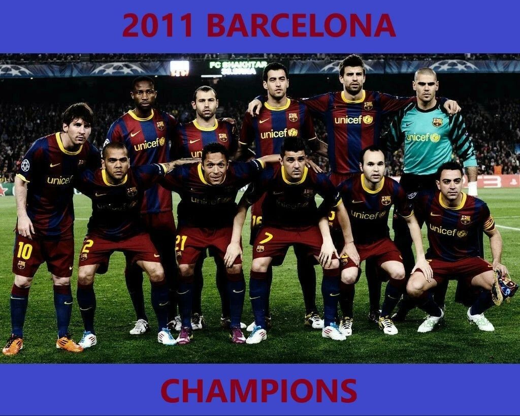 2011 Barcelona Team Keychain Bc Soccer Football Picture Champs