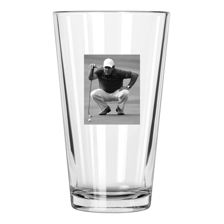 2011 Barclays Phil Mickelson Photo Golf Pint Beer Drinking Glass