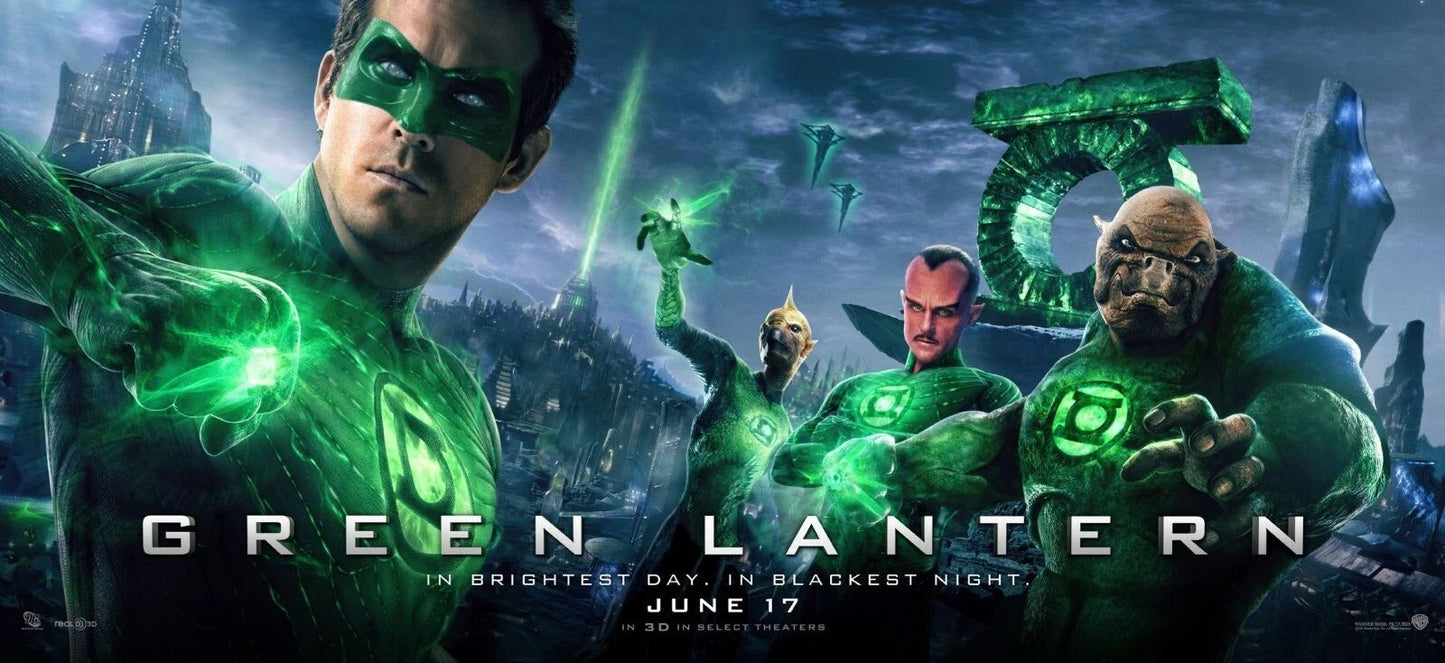 2011 Green Lantern Movie Poster Ryan Reynolds Blake Lively Hal Jordan