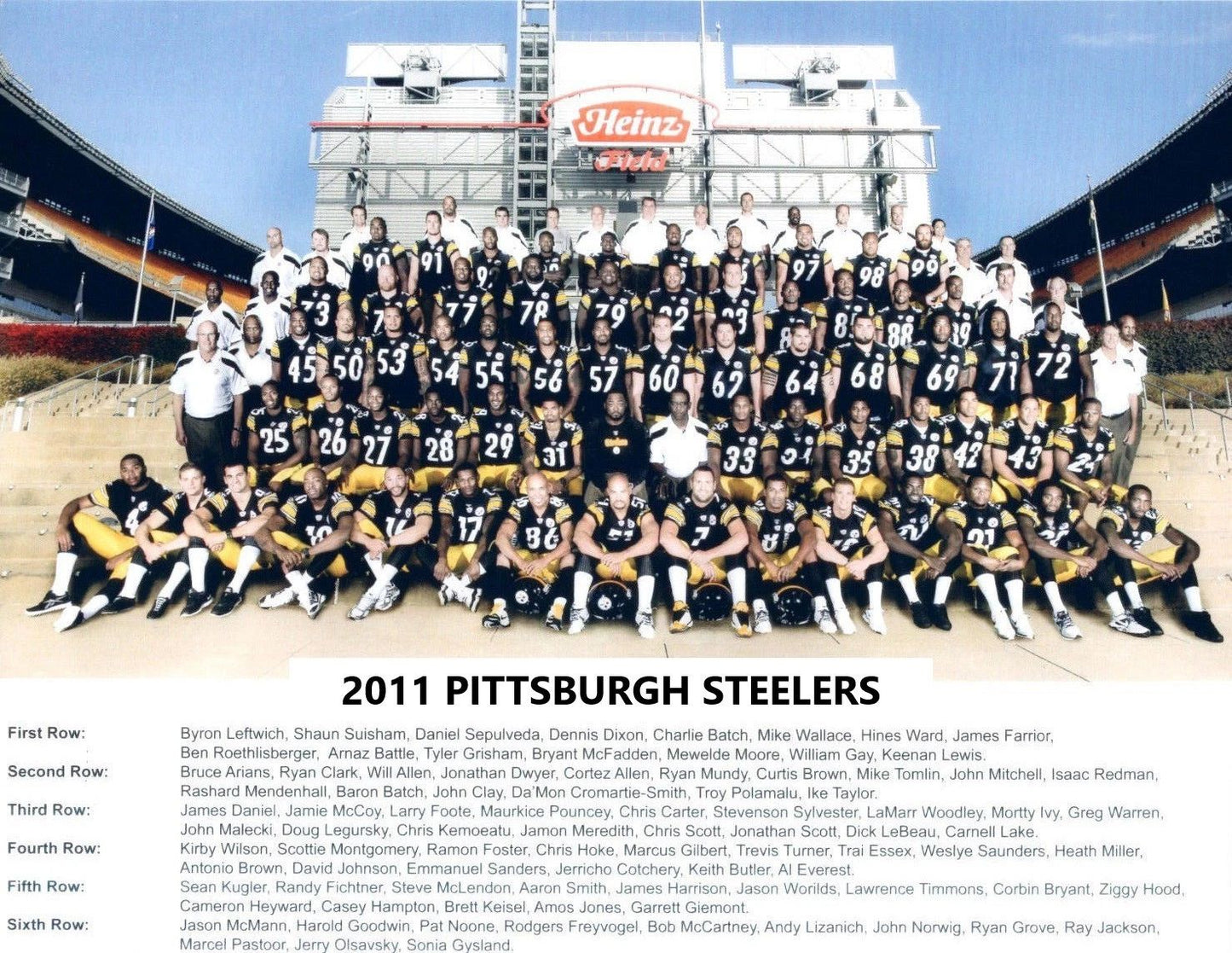 2011 Pittsburgh Steelers Team Photo Football Picture Nfl
