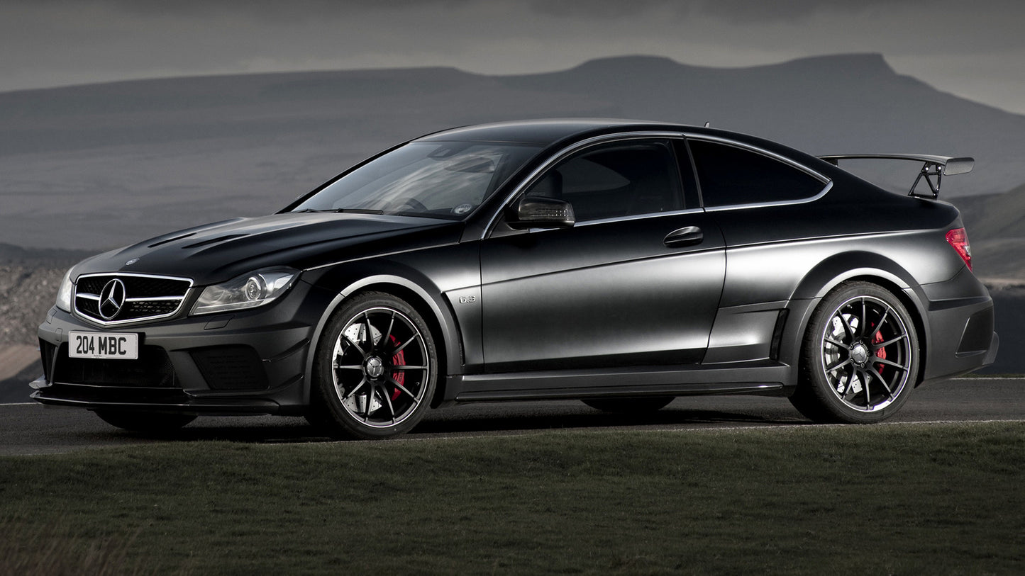 Mercedes Benz C Amg Coupe Black Series Aerodynamics Package Uk Hd Art Print Poster