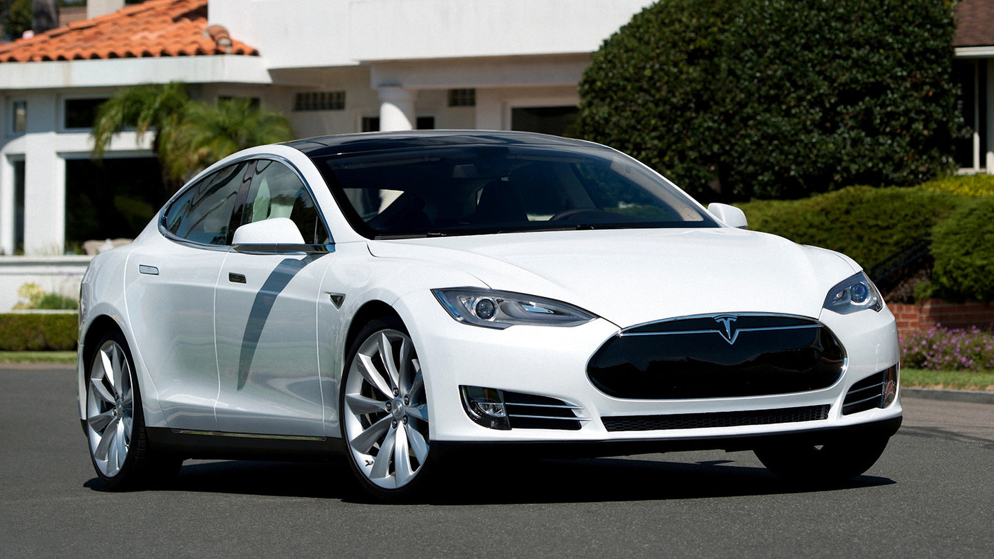 Tesla Model S Hd Art Keychain